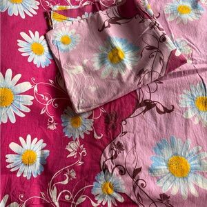 Floral Pink and Maroon Fabric
